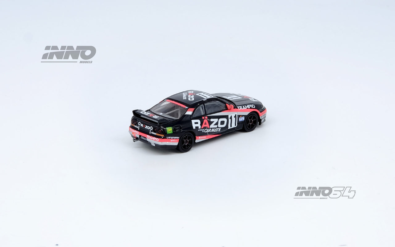 PRE-ORDER INNO64 1:64 Nissan Skyline GT-R R33 #11 "RAZO TRAMPIO" N1 Super Endurance Series - SENDAN HIGHLAND 1995 Winner