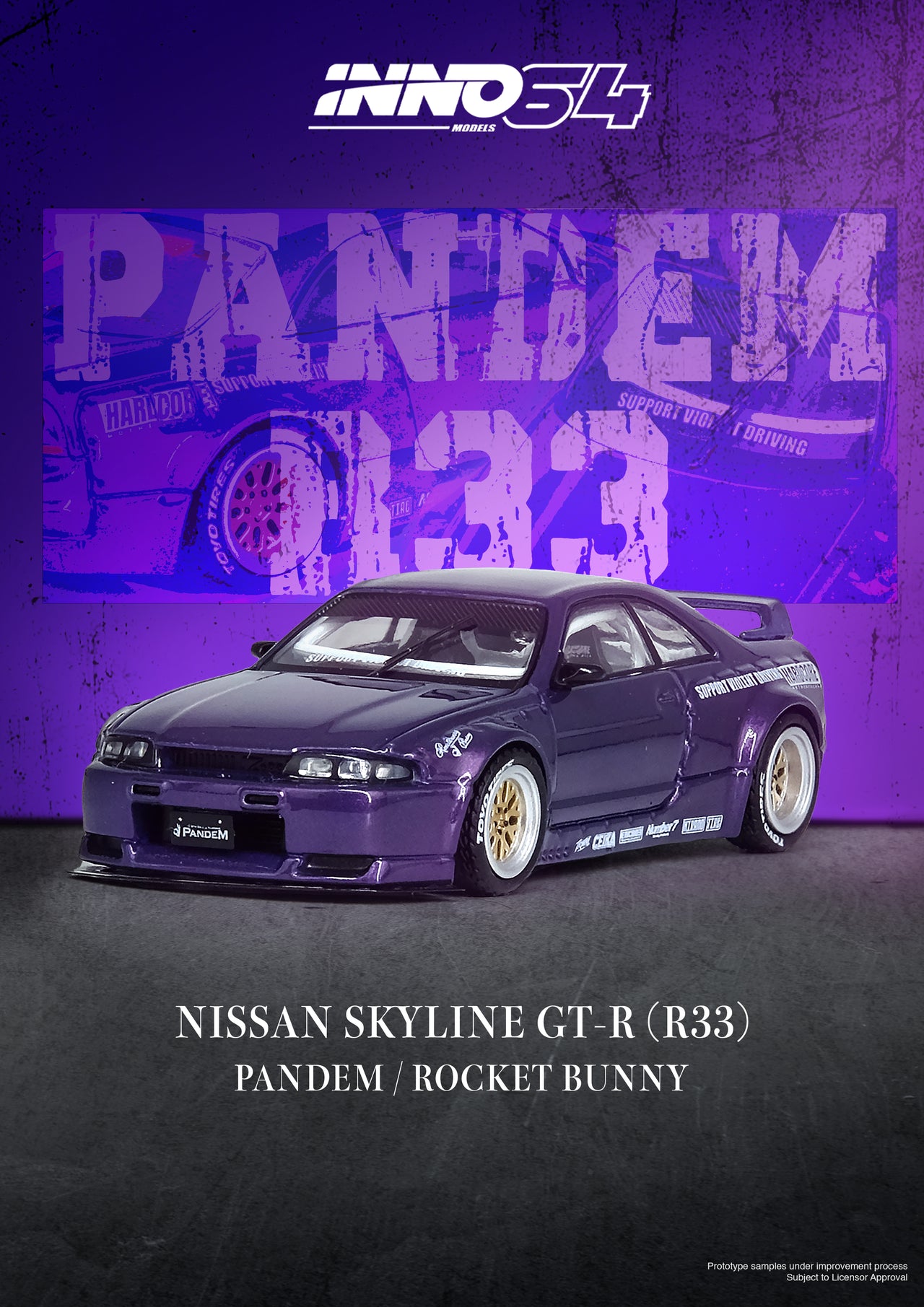 PRE-ORDER INNO64 1:64 Nissan Skyline GT-R R33 "PANDEM ROCKET BUNNY"