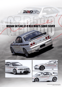 Thumbnail for PRE-ORDER INNO64 1:64 Nissan Skyline GT-R R33 Tuned By Mines