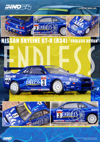 Thumbnail for PRE-ORDER INNO64 1:64 Nissan Skyline GT-R R34 #3 