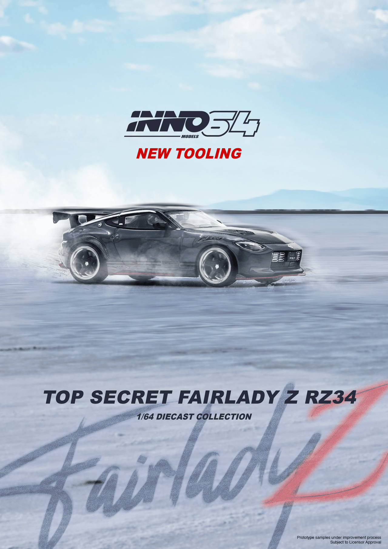 PRE-ORDER INNO64 1:64 Nissan TOP SECRET FAIRLADY Z RX34 Stealth Gray