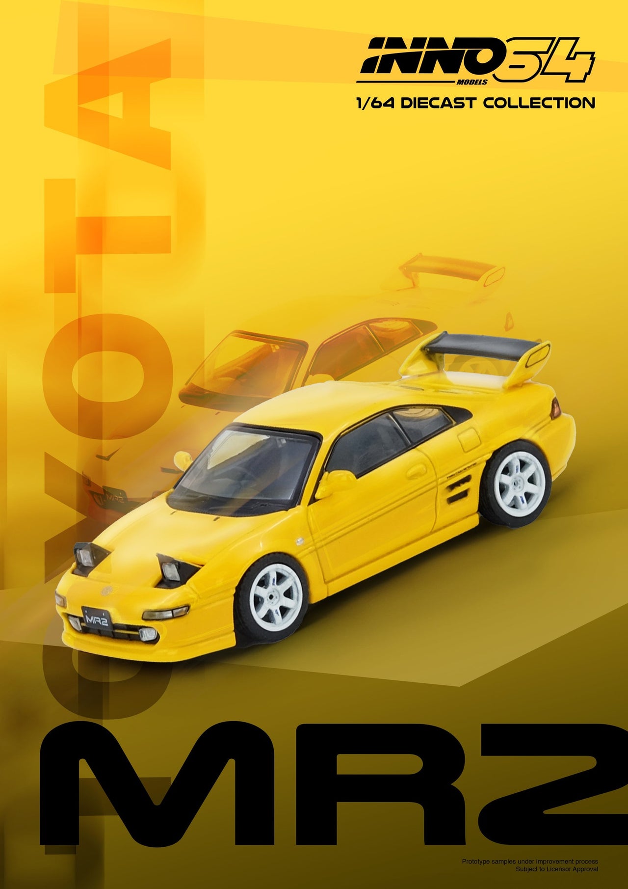 PRE-ORDER INNO64 1:64 Toyota MR2 SW20 Yellow