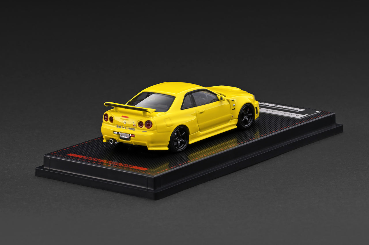 PRE-ORDER Ignition Model 1:64 Nissan Skyline GT-R BNR34 NISMO – Customized Yellow Metallic – Limited Edition