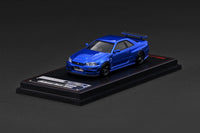 Thumbnail for PRE-ORDER Ignition Model 1:64 Nissan Skyline GT-R BNR34 NISMO – Customized Blue Metallic – Limited Edition