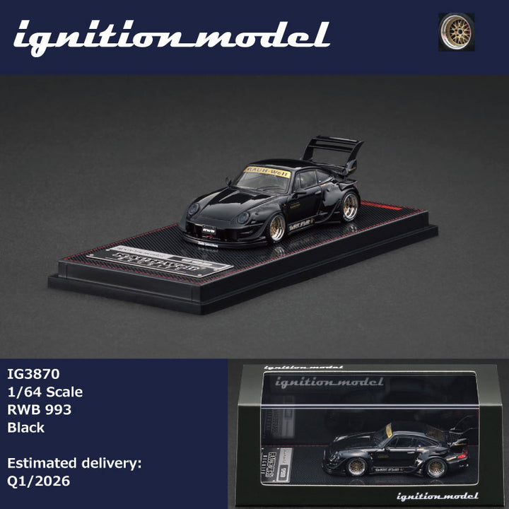 ミニカー Ignition model 1:64 RWB PREORDER* Ignition Model 1:64 Porsche RWB 993 in Black