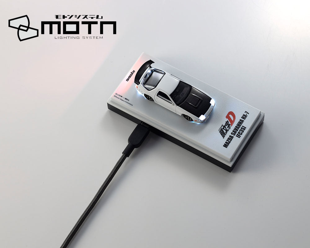 PRE-ORDER Kyosho 1:64 Initial D Mazda Savanna RX7 FC3S with LED MOTN Base Compatible – Limited Edition
