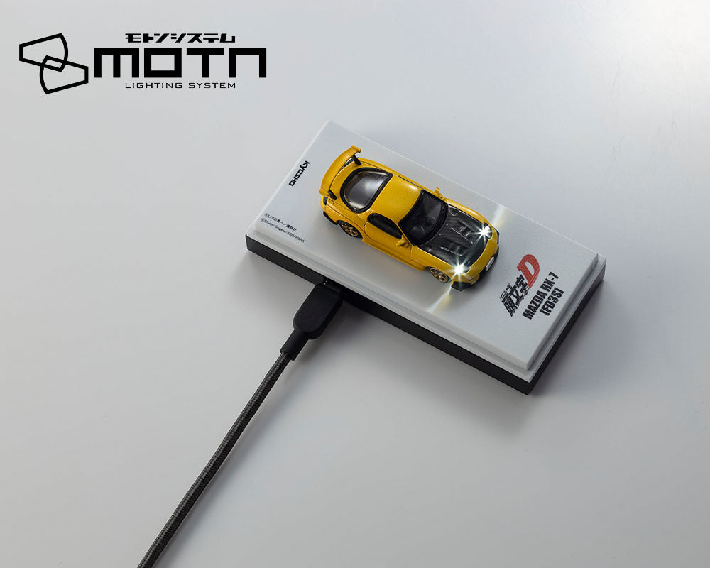 PRE-ORDER Kyosho 1:64 Initial D Mazda Savanna RX7 FD3S with LED MOTN Base Compatible – Limited Edition