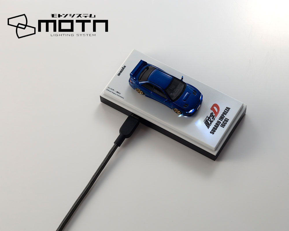 PRE-ORDER Kyosho 1:64 Initial D Subaru Impreza WRX STi with LED MOTN Base Compatible – Limited Edition