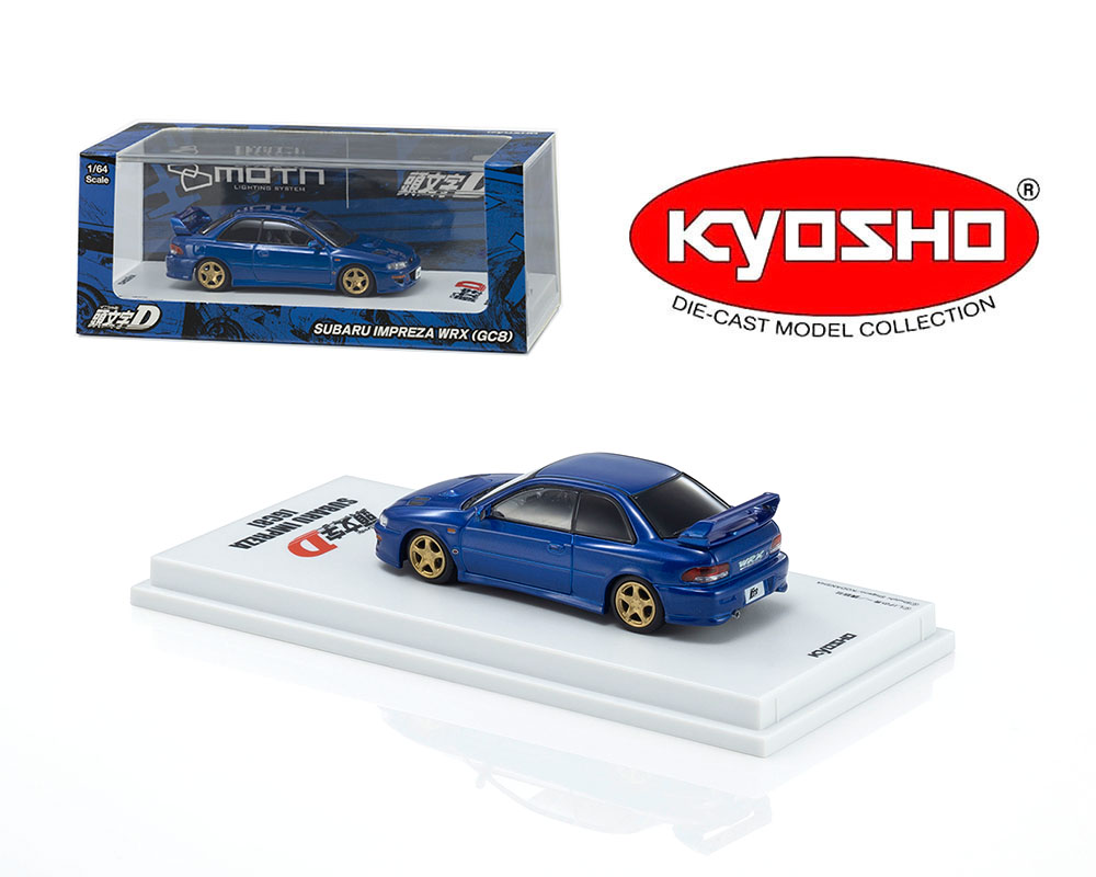 PRE-ORDER Kyosho 1:64 Initial D Subaru Impreza WRX STi with LED MOTN Base Compatible – Limited Edition