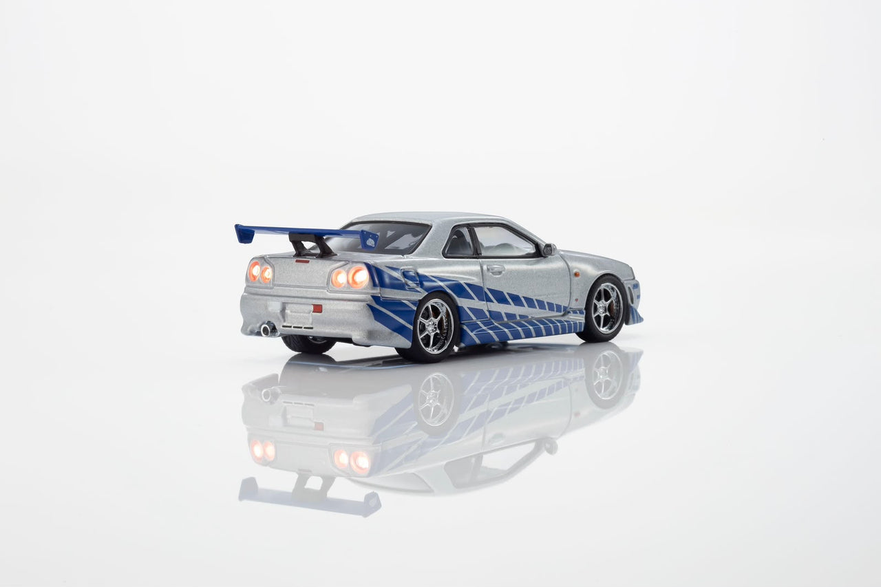 PRE-ORDER Kyosho 1:64 Nissan Skyline R34 GTR Fast & Furious Brian O'conner MOTN Base Compatible