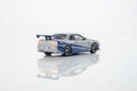 Thumbnail for PRE-ORDER Kyosho 1:64 Nissan Skyline R34 GTR Fast & Furious Brian O'conner MOTN Base Compatible