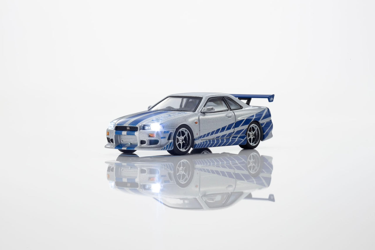 PRE-ORDER Kyosho 1:64 Nissan Skyline R34 GTR Fast & Furious Brian O'conner MOTN Base Compatible