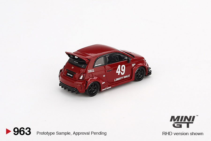 PRE-ORDER MINI GT 1:64 ABARTH 595 LB-WORKS x Abas Works RED MGT00963-R