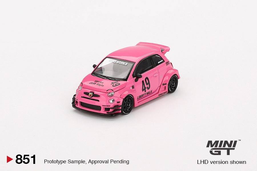 PRE-ORDER MINI GT 1:64 ABARTH 595 LB-WORKS x Abas Works Pink MGT00851-R