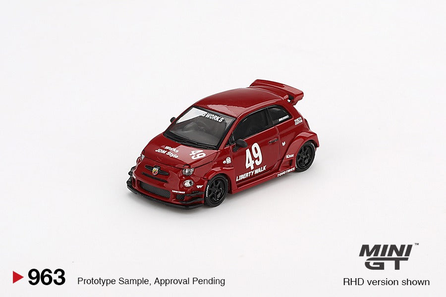 PRE-ORDER MINI GT 1:64 ABARTH 595 LB-WORKS x Abas Works RED MGT00963-R