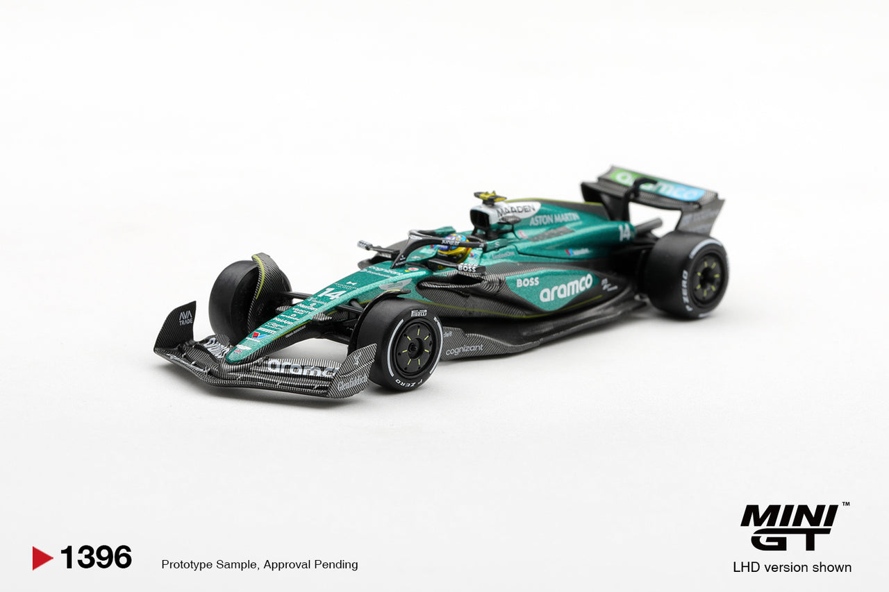 PRE-ORDER MINI GT 1:64 Aston Martin AMR24 #14 Fernando Alonso F1 2024 Las Vegas GP MGT01396-L