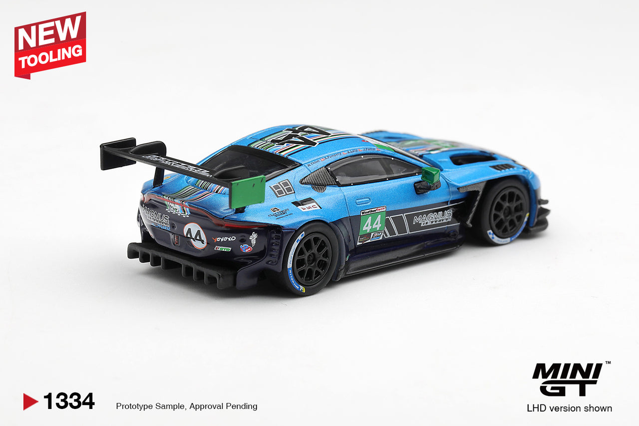 PRE-ORDER MINI GT 1:64 Aston Martin Vantage GT3 Evo #44 Magnus Racing 2025 IMSA Daytona 24 Hrs MGT01334-L *NEW TOOLING*