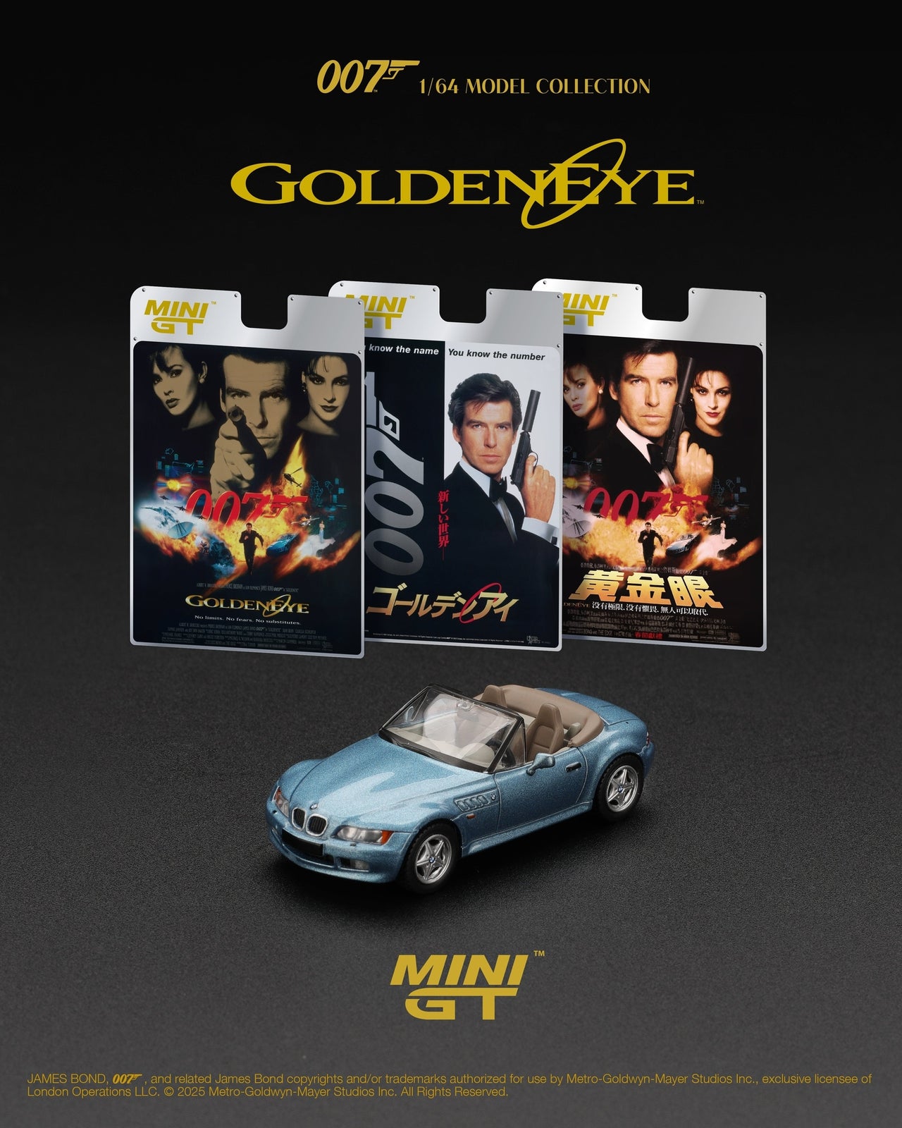 PRE-ORDER MINI GT 1:64 BMW Z3 "GoldenEye" MGT00914-007E