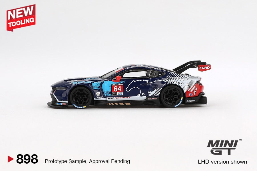 PRE-ORDER MINI GT 1:64 Ford Mustang GT3 #64 Ford Multimatic Motorsports 2024 IMSA Daytona 24 Hrs