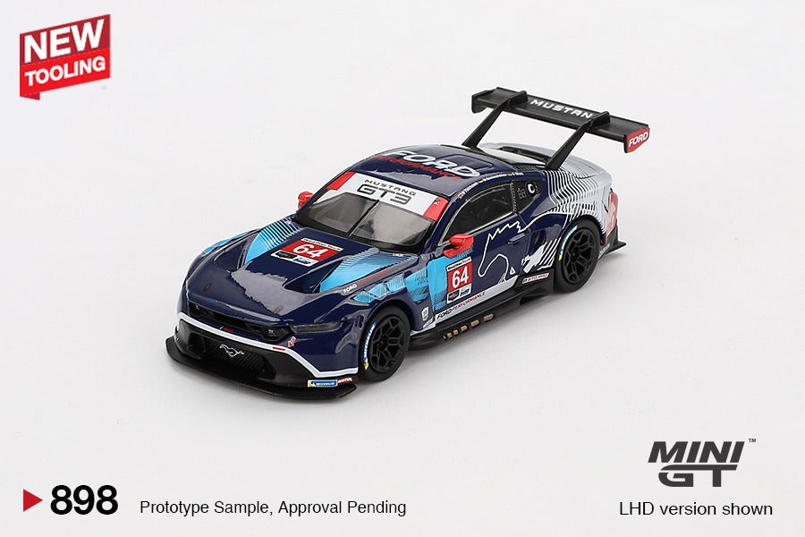 PRE-ORDER MINI GT 1:64 Ford Mustang GT3 #64 Ford Multimatic Motorsports 2024 IMSA Daytona 24 Hrs