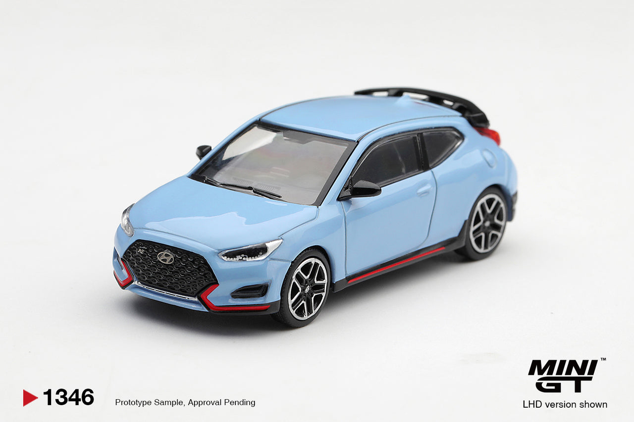 PRE-ORDER MINI GT 1:64 Hyundai Veloster N Performance Blue MGT01346-L