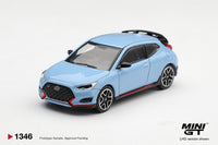 Thumbnail for PRE-ORDER MINI GT 1:64 Hyundai Veloster N Performance Blue MGT01346-L