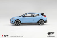 Thumbnail for PRE-ORDER MINI GT 1:64 Hyundai Veloster N Performance Blue MGT01346-L