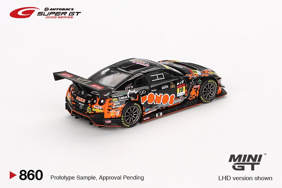 PRE-ORDER MINI GT 1:64 Japan Exclusive Nissan GT-R NISMO GT3 #10 “PONOS GAINER GT-R” GAINER 2023 SUPER GT SERIES