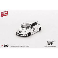 Thumbnail for PRE-ORDER MINI GT 1:64 LB-WORKS x Abas Works ABARTH 595 Gara White MGT00809-L