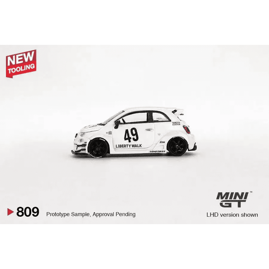 PRE-ORDER MINI GT 1:64 LB-WORKS x Abas Works ABARTH 595 Gara White MGT00809-L