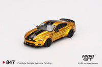 Thumbnail for PRE-ORDER MINI GT 1:64 LB-Works Ford Mustang LB Gold MGT00847-R