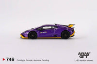 Thumbnail for PRE-ORDER MINI GT 1:64 Lamborghini Huracán STO Viola Pasifae MGT00746-R