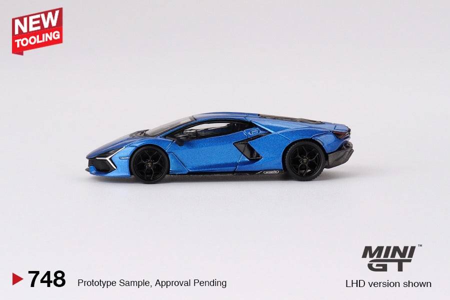 PRE-ORDER MINI GT 1:64 Lamborghini Revuelto Blu Eleos MGT00748-R NEW TOOLING