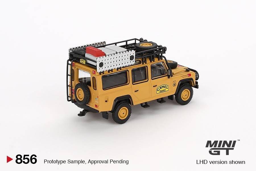 PRE-ORDER MINI GT 1:64 Land Rover Defender 110 1989 Camel Trophy Amazon Team Turkey MGT00856-BL