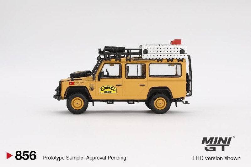 PRE-ORDER MINI GT 1:64 Land Rover Defender 110 1989 Camel Trophy Amazon Team Turkey MGT00856-BL