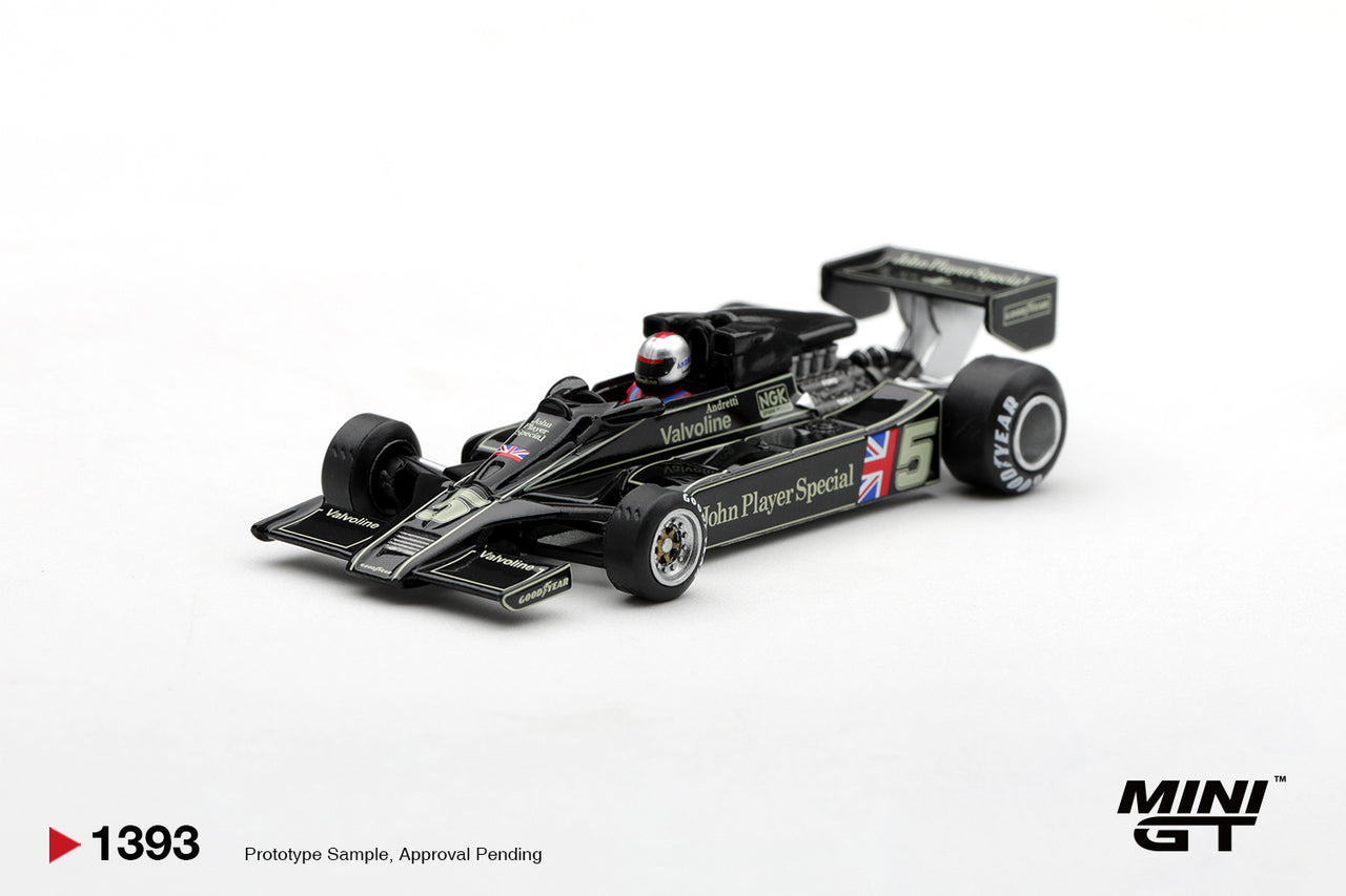 PRE-ORDER MINI GT 1:64 Lotus 78 #5 Mario Andretti 1977 US GP West Winner MGT01393-L