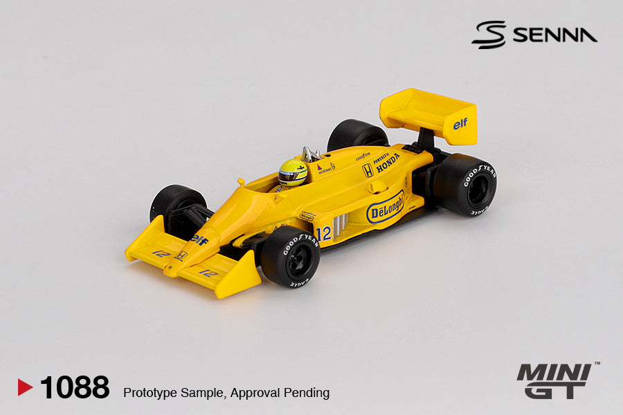 PRE-ORDER MINI GT 1:64 Lotus 99T #12 Ayrton Senna 1987 Monaco Grand Prix Winner MGT01088-BL Blister