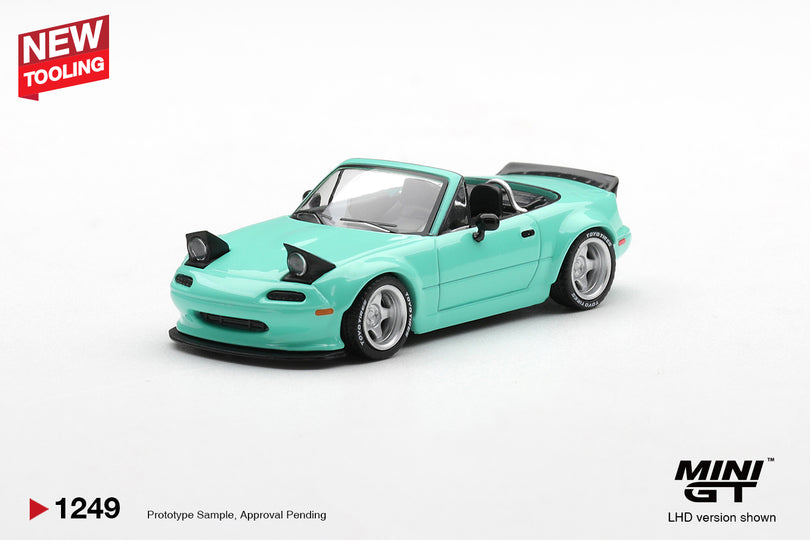 PRE-ORDER) MINI GT 1:64 Mazda MX-5 (NA) Pandem Mint Green – NEW