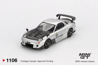 Thumbnail for PRE-ORDER MINI GT 1:64 Mazda RX-7 RE-Amemiya Silver Metallic MGT01106-R