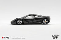 Thumbnail for PRE-ORDER MINI GT 1:64 McLaren F1 Black/Grey Metallic MGT01303-L