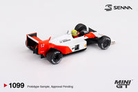 Thumbnail for PRE-ORDER MINI GT 1:64 McLaren MP4/4 #12 Ayrton Senna 1988 Japanese Grand Prix Winner MGT01099-BL Blister