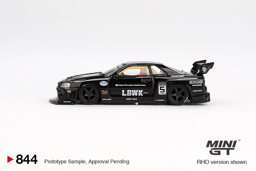 PRE-ORDER MINI GT 1:64 Nissan LB-ER34 Super Silhouette SKYLINE Black MGT00844-BL