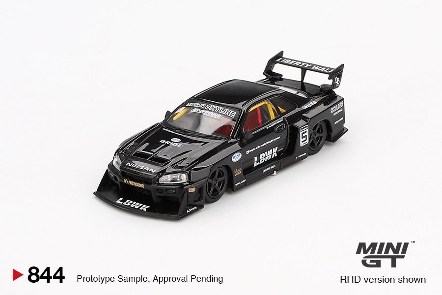 PRE-ORDER MINI GT 1:64 Nissan LB-ER34 Super Silhouette SKYLINE Black MGT00844-BL