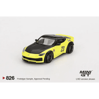 Thumbnail for PRE-ORDER MINI GT 1:64 Nissan Z LB★NATION WORKS Ikazuchi Yellow MGT00826-R