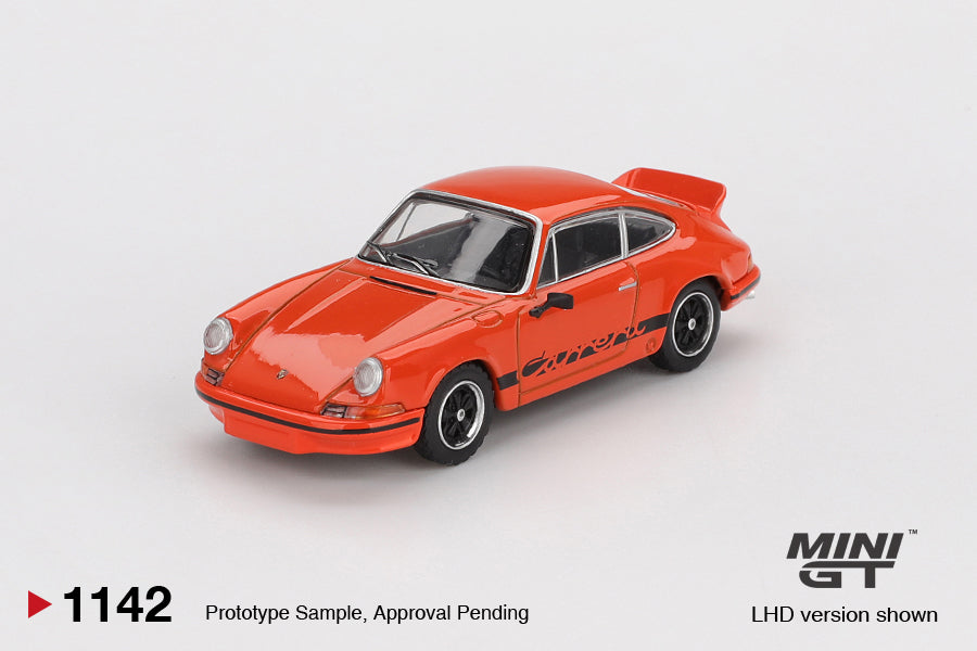 PRE-ORDER MINI GT 1:64 Porsche 911 Carrera RS 2.7 Tangerine with Black Livery MGT01142-R
