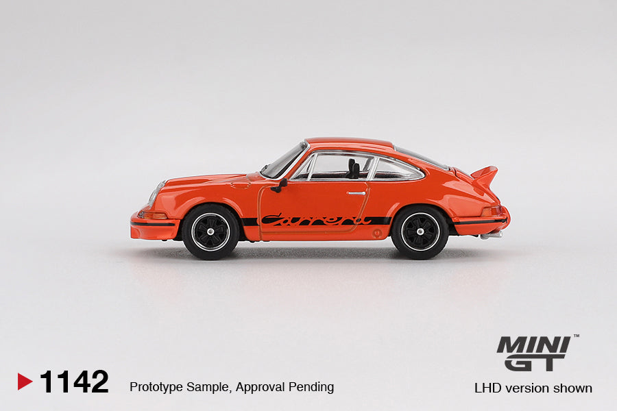 PRE-ORDER MINI GT 1:64 Porsche 911 Carrera RS 2.7 Tangerine with Black Livery MGT01142-R