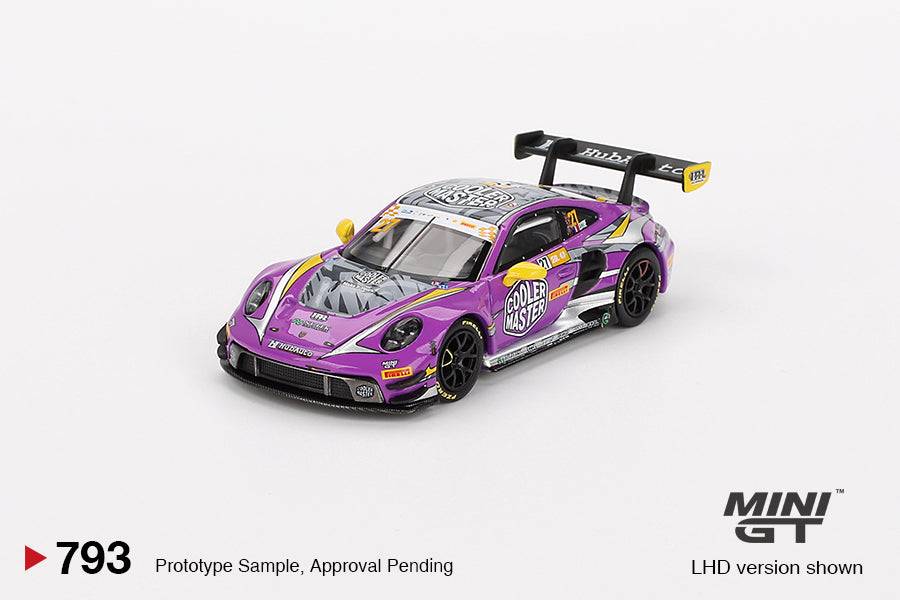 PRE-ORDER MINI GT 1:64 Porsche 911 GT3 R #27 HubAuto Racing 2023 FIA GT World Cup 70th Macau Grand Prix MGT00793-L