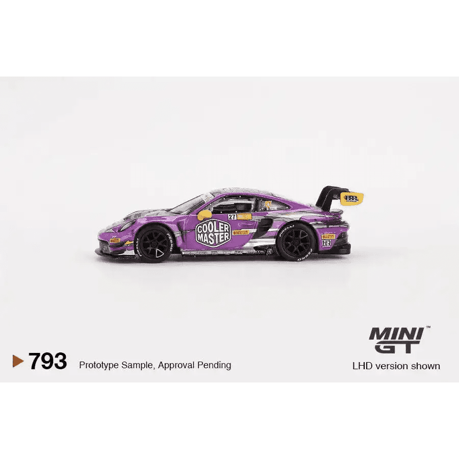 PRE-ORDER MINI GT 1:64 Porsche 911 GT3 R #27 HubAuto Racing 2023 FIA GT World Cup 70th Macau Grand Prix MGT00793-L