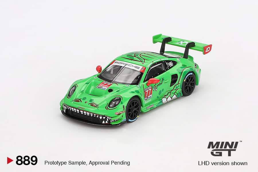 PRE-ORDER MINI GT 1:64 Porsche 911 GT3 R #77 AO Racing 2024 IMSA Daytona 24 HRS MGT00889-L