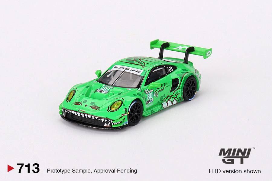 PRE-ORDER MINI GT 1:64 Porsche 911 GT3 R #80 GTD AO Racing 2023 IMSA Sebring 12 Hrs MGT00713-L